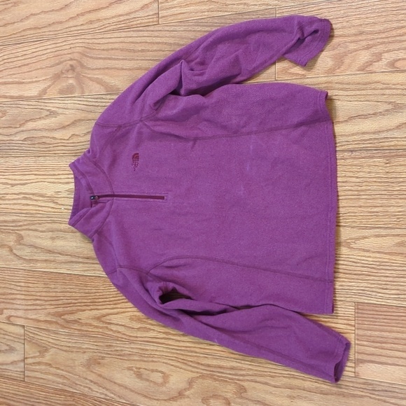 The North Face purple fleece pullover quarter zip size large - Picture 1 of 3